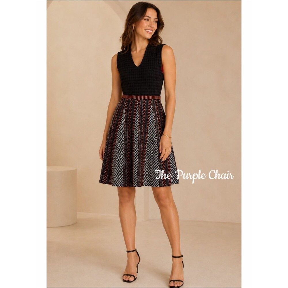 MAEVE ANTHROPOLOGIE NWT Sleeveless Textured Knit Fit & Flare Dress 4